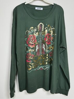 Daydreamer Chris Stapleton Graphic LS Tee Women’s L NWOT 100% Cotton